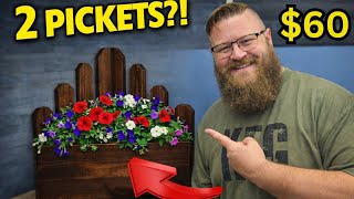 $60 Corner Planter From Just 2 Fence Pickets