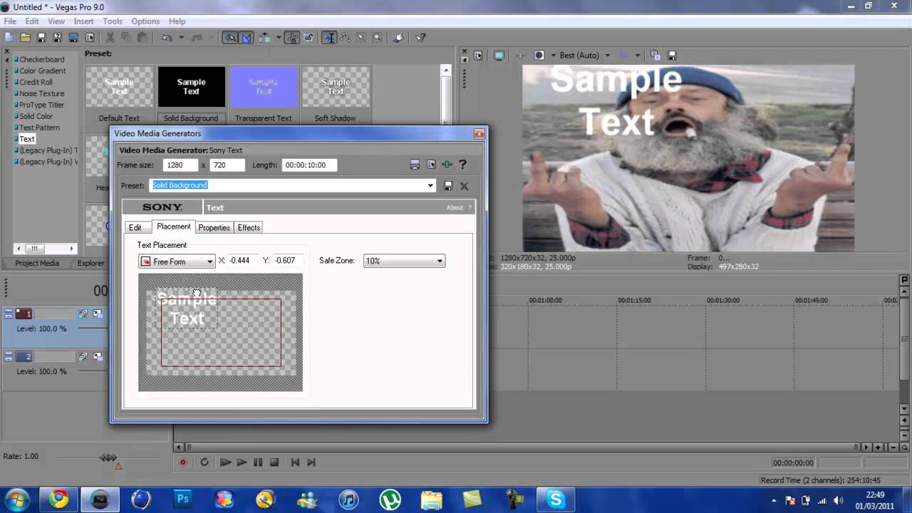 How To Add Transparent Text In Sony Vegas YouTube