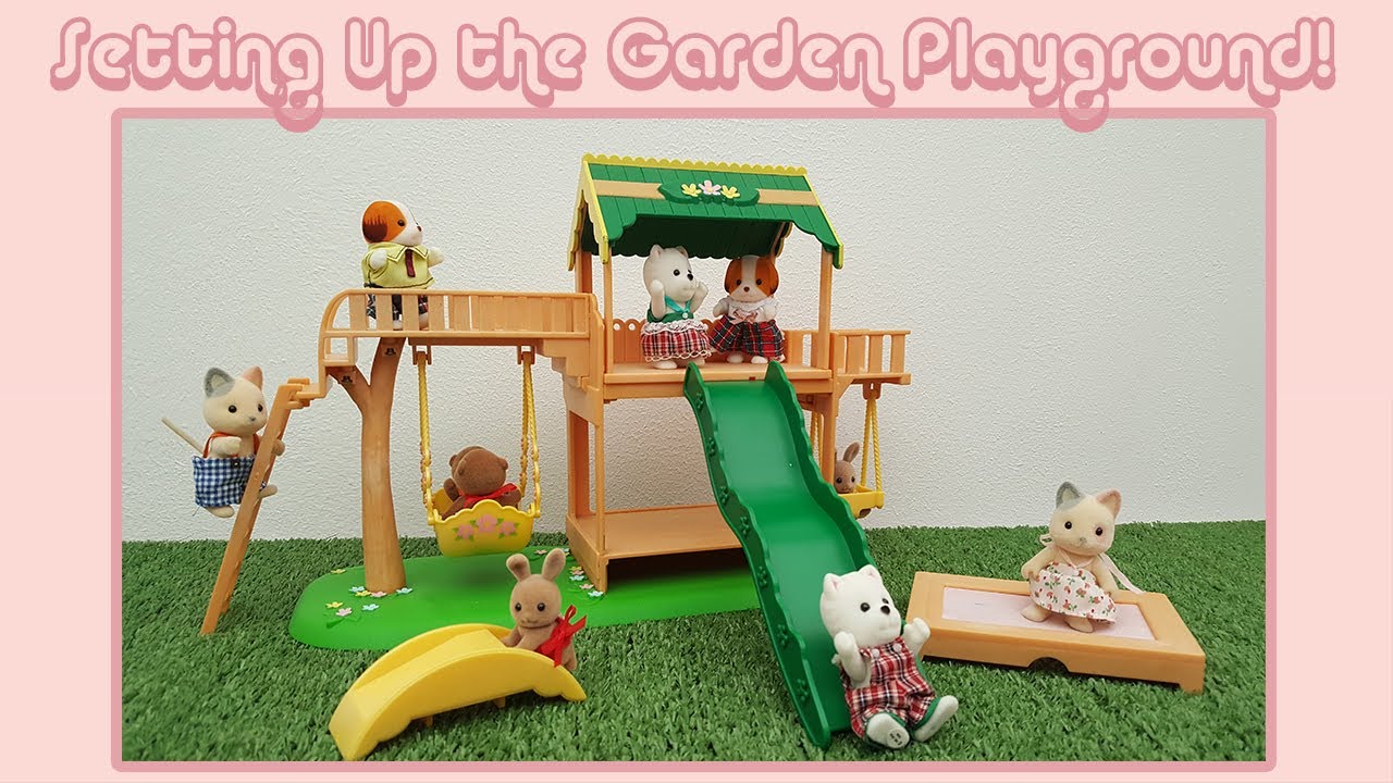 Fun at the Park with Sylvanians! Unboxing and Setting Up the Garden Playground Set!