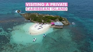 Visiting a Private Caribbean Island in Antigua and Barbuda 🏝️ #shorts