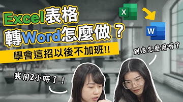 如何將excel表格轉到word，格式不跑掉，讓你提早下班！上班族不加班小秘訣｜客服花路米EP123 上班小劇場 excel教學