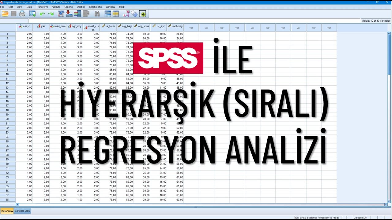 Hiyerarşik Regresyon Nedir? SPSS İle Nasıl Yapılır?