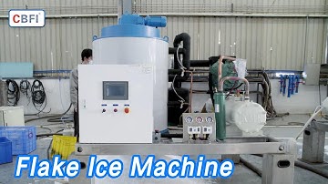 5 Tons Flake Ice Machine Seawater Stainless Steel For Seafood Processing