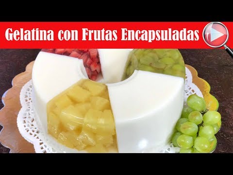 Gelatina de Coco con Frutas Encapsulada - Recetas en Casayfamiliatv