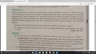 TCS XII Business studies Unit 10 Financial Market Case studies 1 to 10