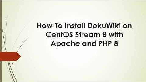 How to Set Up a Database-less Wiki with DokuWiki