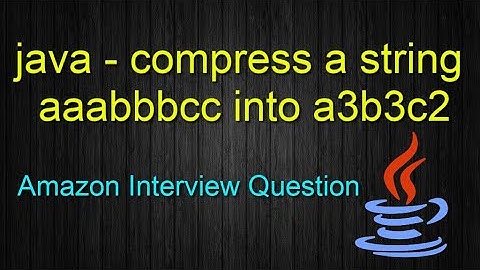 Compress a string aaabbbcc into a3b3c2 in java || amazon Coding Interview Question
