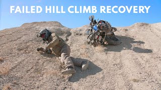Failed Hill Climb Recovery Lesson (Skill & Strategy) for Adventure Motorcycles OffRoad