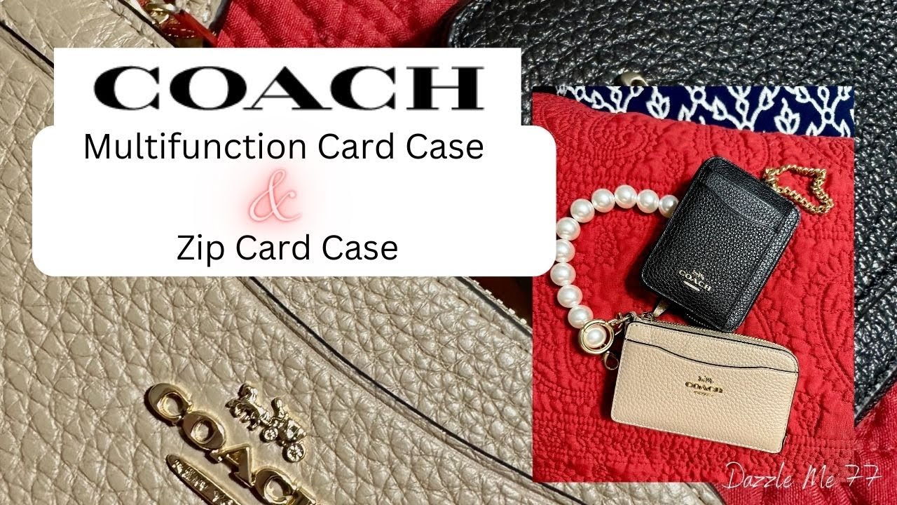 COACH ☜UNBOXING☞ Zip Card Case In Blocked Signature Canvas