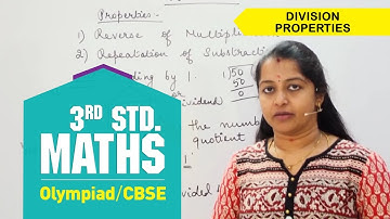 3rd Std Maths Olympiad | CBSE Maths | Division - Properties | Olympiad Mathematics