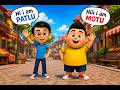 Funny Kids Cartoon 😂 Motu & Patlu Style Masti | Samosa + Banana Slip #motupatlu