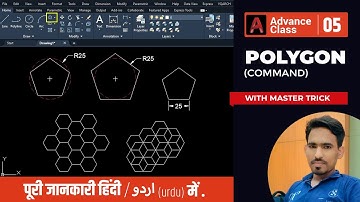AutoCAD Polygon Command with All Master Trick in Hindi | Khalid Mahmud | #autocad