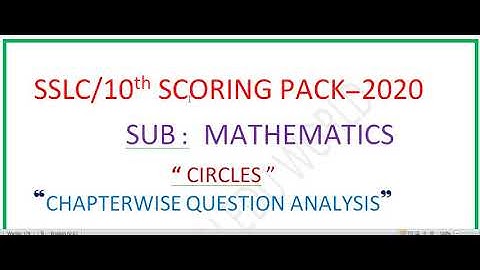 SSLC/10Std/P-4/CIRCLES /MATHS /SCORING PACKAGE MARCH-2020 ANALYSIS 80MARKS.ENGLISH MEDIUM