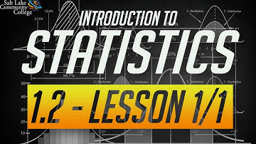 Chapter 1.2 - Lesson 1/1 - Data Basics