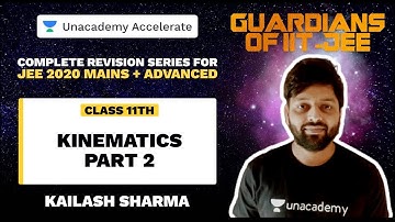 Guardians Of IIT-JEE | Kinematics Part 2 | Kailash Sir | JEE 2020 Physics