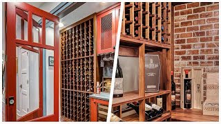 75 Eclectic Brown Floor Wine Cellar Design Ideas You'll Love 🔴