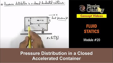 Class 11 Physics | Fluid Statics | #20 Pressure Distribution in a Closed Accelerated Container