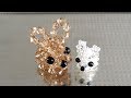 うさぎ(茶)の作り方 Rabbit(brown), How to make beaded 【わんこビーズ r021a】