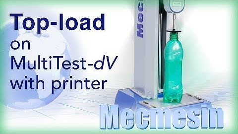 Top-load testing PET bottles with the MultiTest-dV  -  Mecmesin Force Measurement Systems