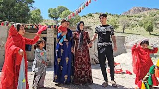 The celebration of love and marriage on the slopes of the mountains among the nomads