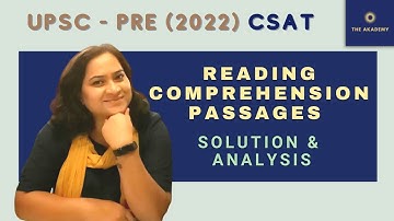 UPSC PRELIMS 2022 CSAT READING COMPREHENSION SOLUTION & ANALYSIS with SWETA SINGH