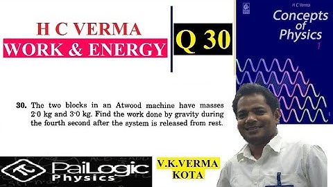H C VERMA | WORK & ENERGY |CHAPTER 8 Q30.The two blocks in an Atwood machine have masses 2.0 kg and