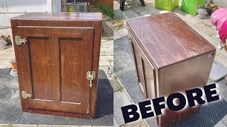 Antique Ice Box Makeover | Trash to Treasure | Furniture Flip