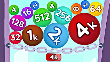 BALL MERGE 2048 3D - ASMR Gameplay (Balls Evolution, Level Up Jelly Balls 2048)