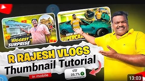How to Make Thumbnail Like R Rajesh Vlogs | R Rajesh Jaisa Thumbnail Kaise Banaen Akashvlogs90