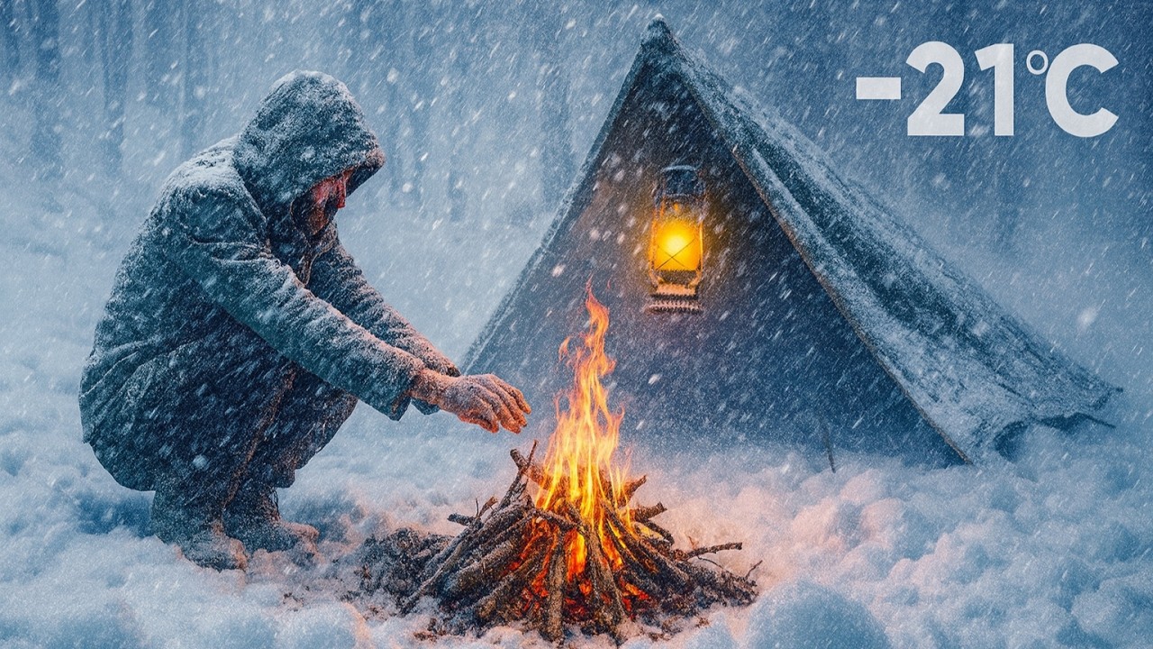 5 Дней Один в Снеге и Дожде | Реальное Выживание Bushcraft