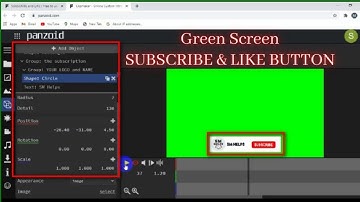How to Make Green Screen Animated Subscribe, Bell and LIKE button | Panzoid Online Free Intro Maker