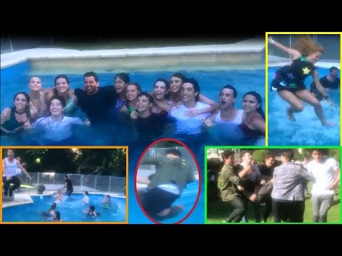 SOY LUNA 3 - ELENCO SE LANZA A PISCINA (después de última escena)