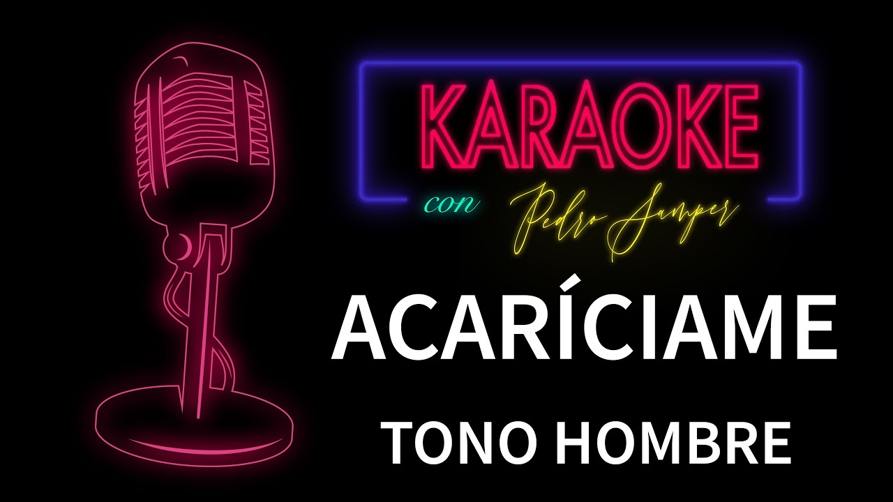 Acaríciame - Lupita D' Alessio | Karaoke | Tono Hombre | Pedro Samper