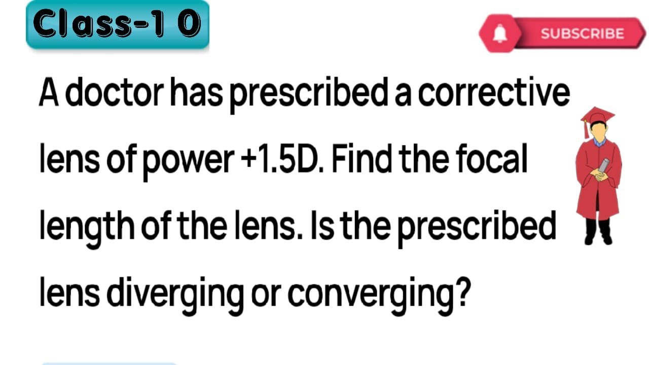 A doctor has prescribed a corrective lens of power +1.5 D. Find the focal length of the lens. Is