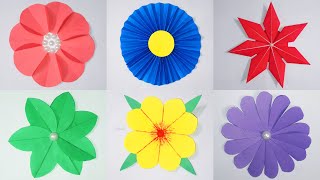 6 Easy Paper Flowers Idea ?? Origami Flower Making ?? DIY Handmade Craft