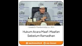 Hukum Acara Maaf-Maafan Sebelum Ramadhan