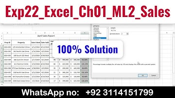 Exp22_Excel_Ch01_ML2_Sales | Exp22 Excel Chapter 1 #ML2Sales #Exp22Excel #Chapter1 #myitlab #pearson