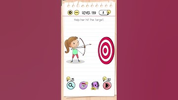 Help her hit the target | Brain test level 119 solution
