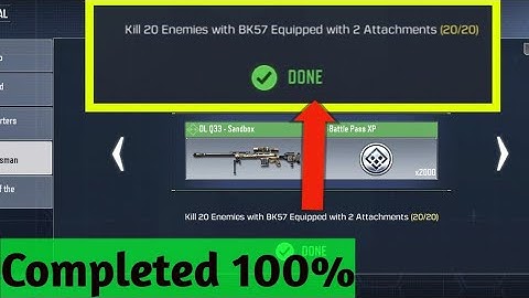 Kill 20 enemies with BK57 Equipped with 2 attachments