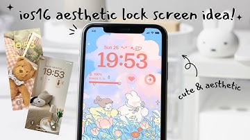 *iOS16* cute & aesthetic lock screen idea!! 🌷✨