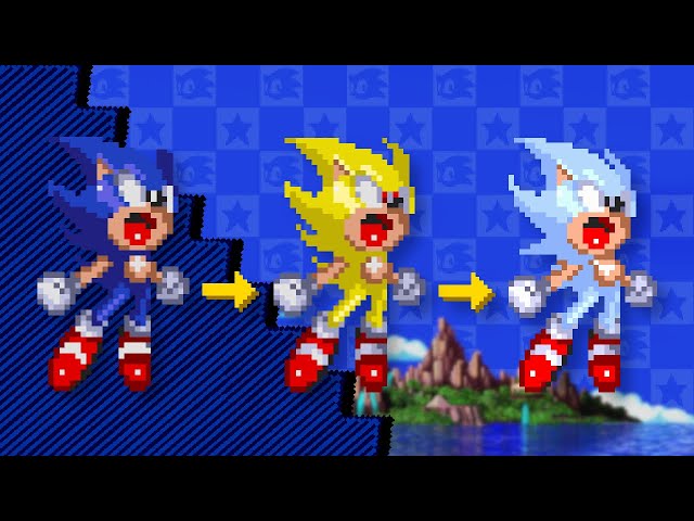 Real Super Sonic Blue/SSGSS over Hyper Sonic [Sonic 3 A.I.R.] [Mods]