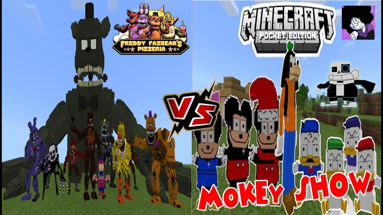 Five Night's at Freddy's [FNAF 2] VS MOKEY'S SHOW Sr Pelo Addon BETA 5 [Parra-Todo] Minecraft PE
