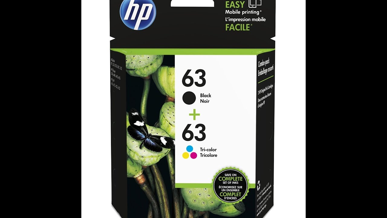 HP 63 Black & Tricolor Original Ink Cartridges YouTube