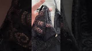Camisola Microfibra Com Renda Detalhe Broche Preto