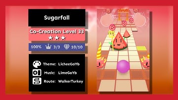 Rolling Sky - Sugarfall (Co-Creation Level 33) | 3 Stars | Derrdog