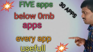 30 cool apps under 1mb|Top 5 best games under 1mb|Top 5 useful apps under 1mb|in 2021|in telugu screenshot 3