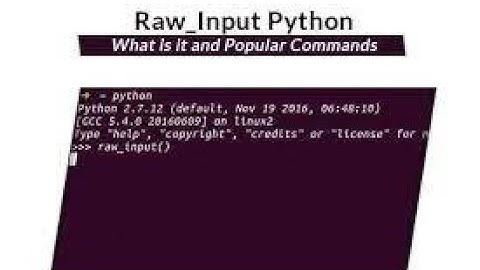 Python Basics   Raw Input
