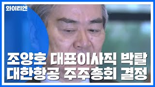 조양호, 연임안 부결...대기업 총수가 밀려난 첫 사례 / YTN