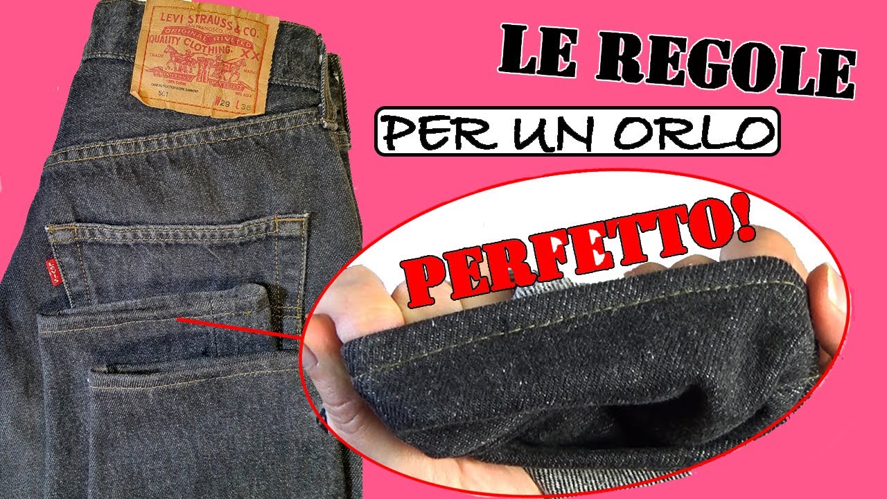 Come Accorciare I Jeans Come Fare L Orlo Ai Jeans Devanatura Youtube