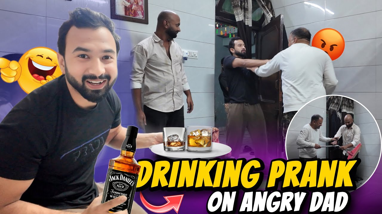 Drinking prank on Angry dad goes Extremely wrong ❌ || jeet thakur pranks #couplepranks 